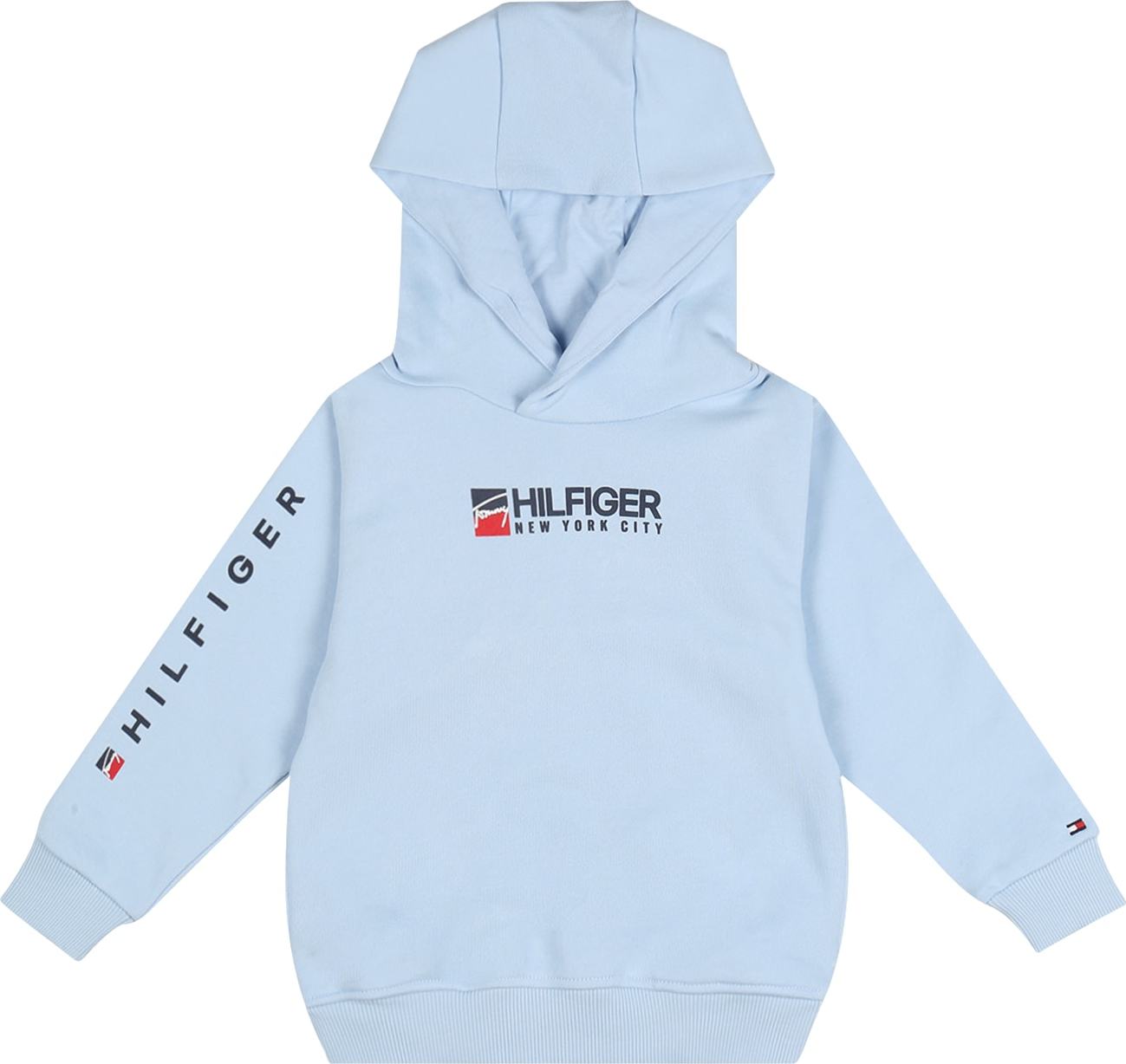 TOMMY HILFIGER Mikina světlemodrá / tmavě modrá / červená / bílá