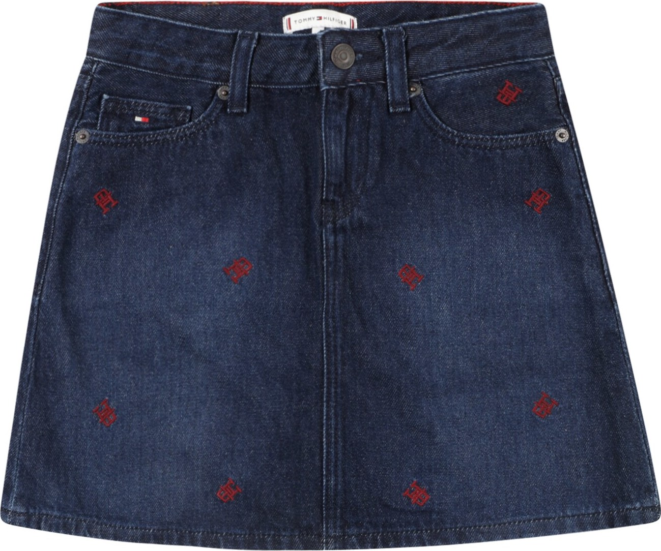 TOMMY HILFIGER Sukně modrá džínovina / červená