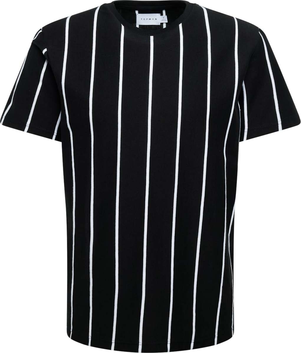 TOPMAN Tričko černá / bílá