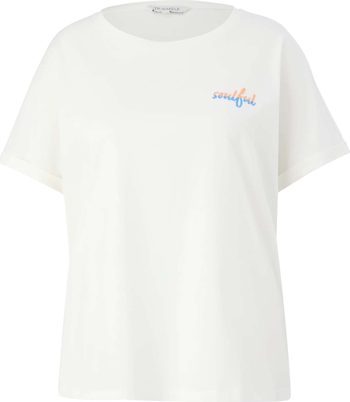 TRIANGLE Tričko modrá / jasně oranžová / bílá