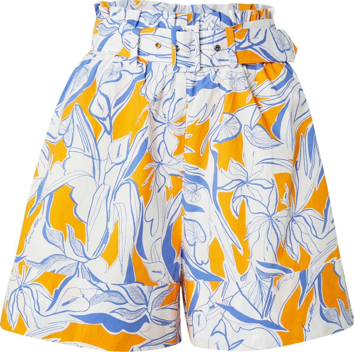 UNITED COLORS OF BENETTON Kalhoty chladná modrá / oranžová / bílá