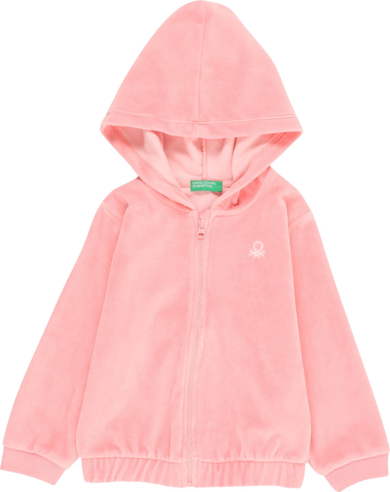 UNITED COLORS OF BENETTON Mikina růžová / bílá