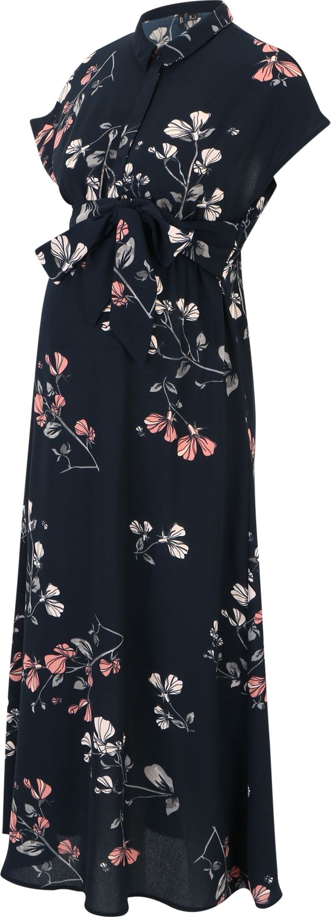 Vero Moda Maternity Košilové šaty 'HALLIE' béžová / noční modrá / růžová