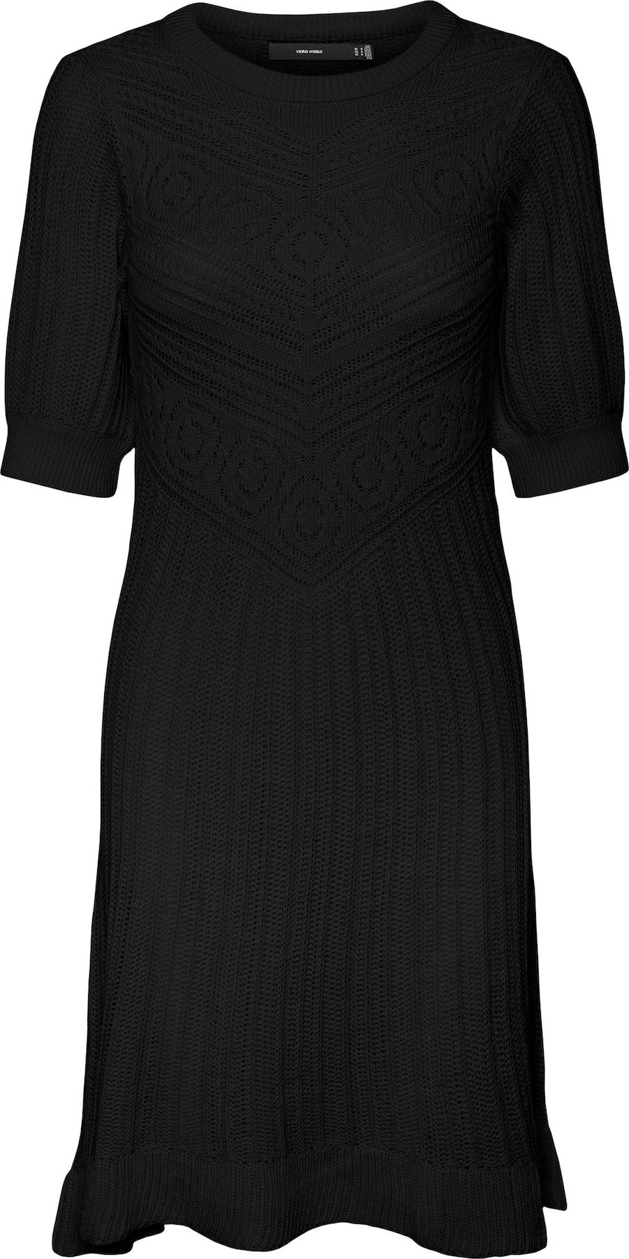 VERO MODA Úpletové šaty 'Keagan' černá