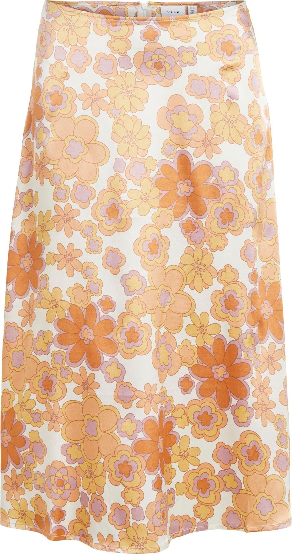 VILA Sukně 'Rita' meruňková / jasně oranžová / tmavě oranžová / světle růžová / bílá