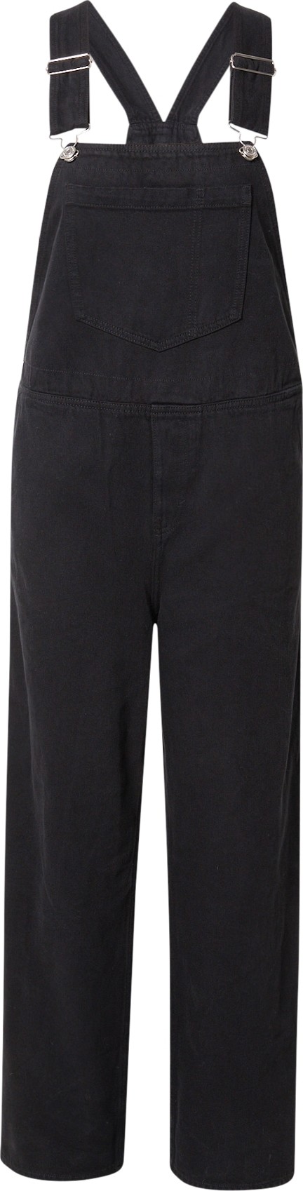 WEEKDAY Džíny s laclem černá džínovina