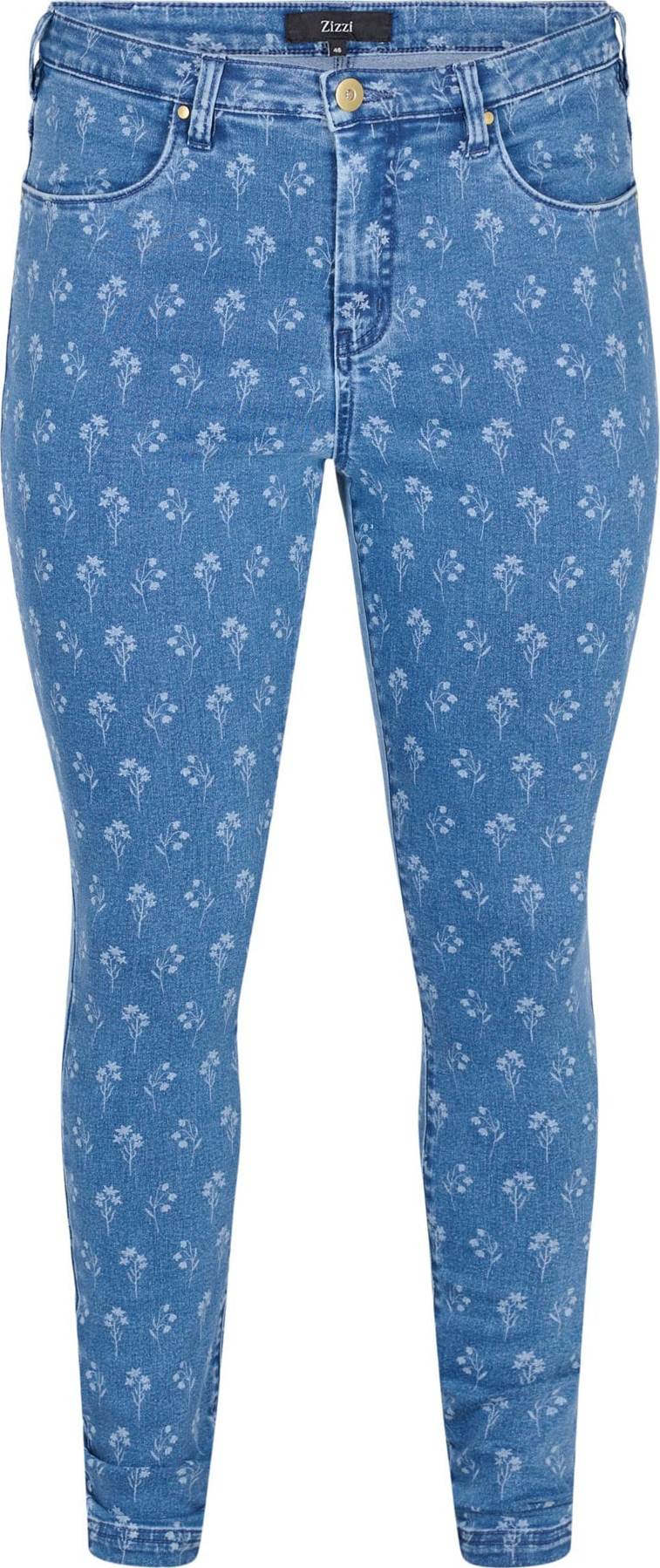 Zizzi Džíny modrá džínovina / bílá