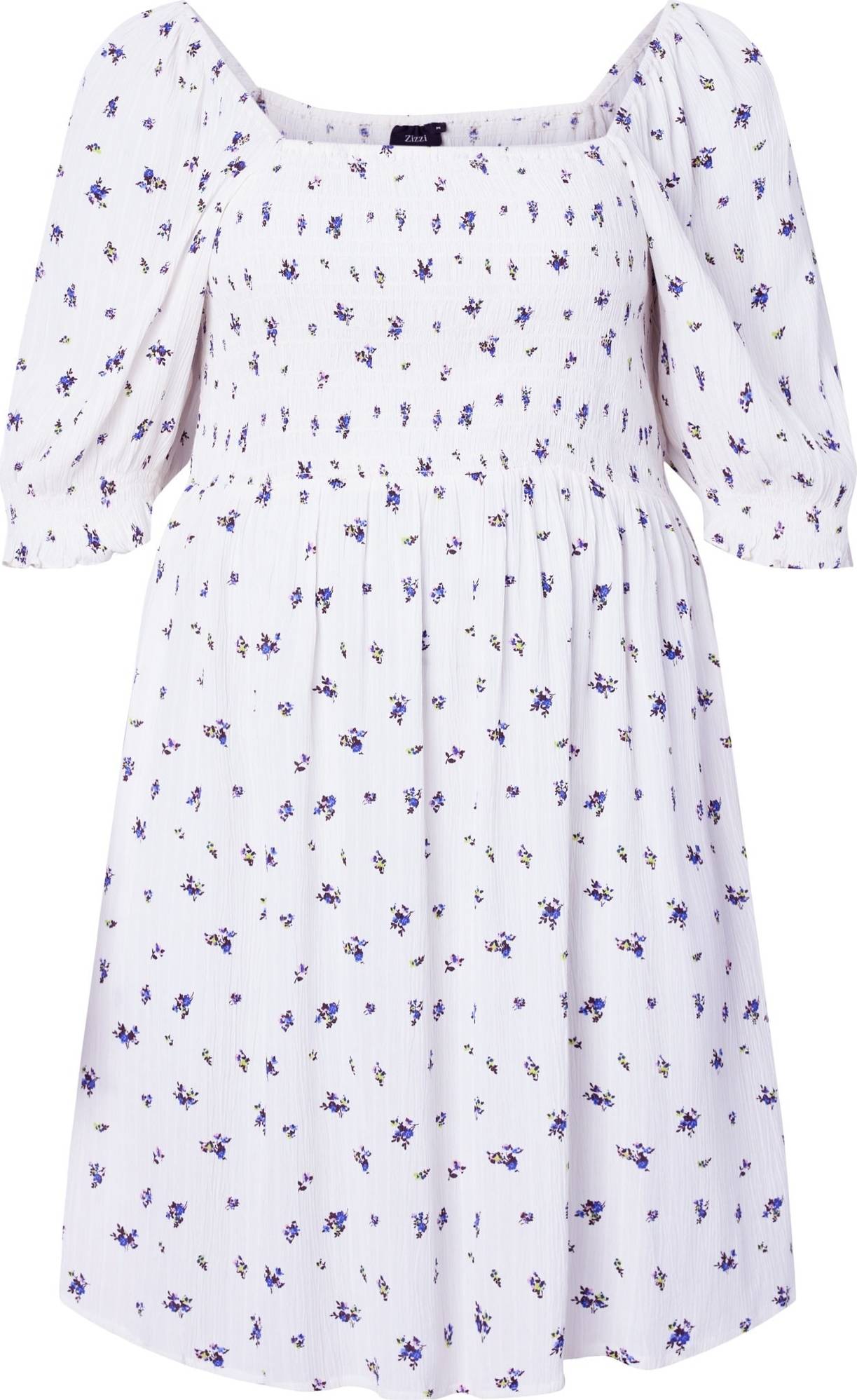 Zizzi Šaty 'Mrosan' modrá / zelená / bílá