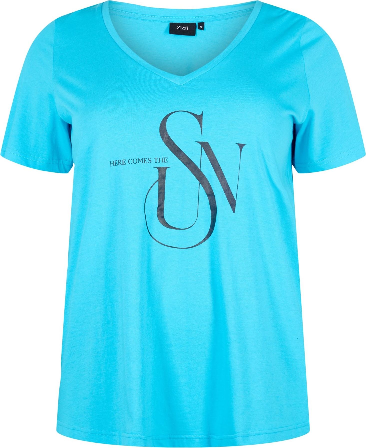 Zizzi Tričko 'Danna' azurová / černá