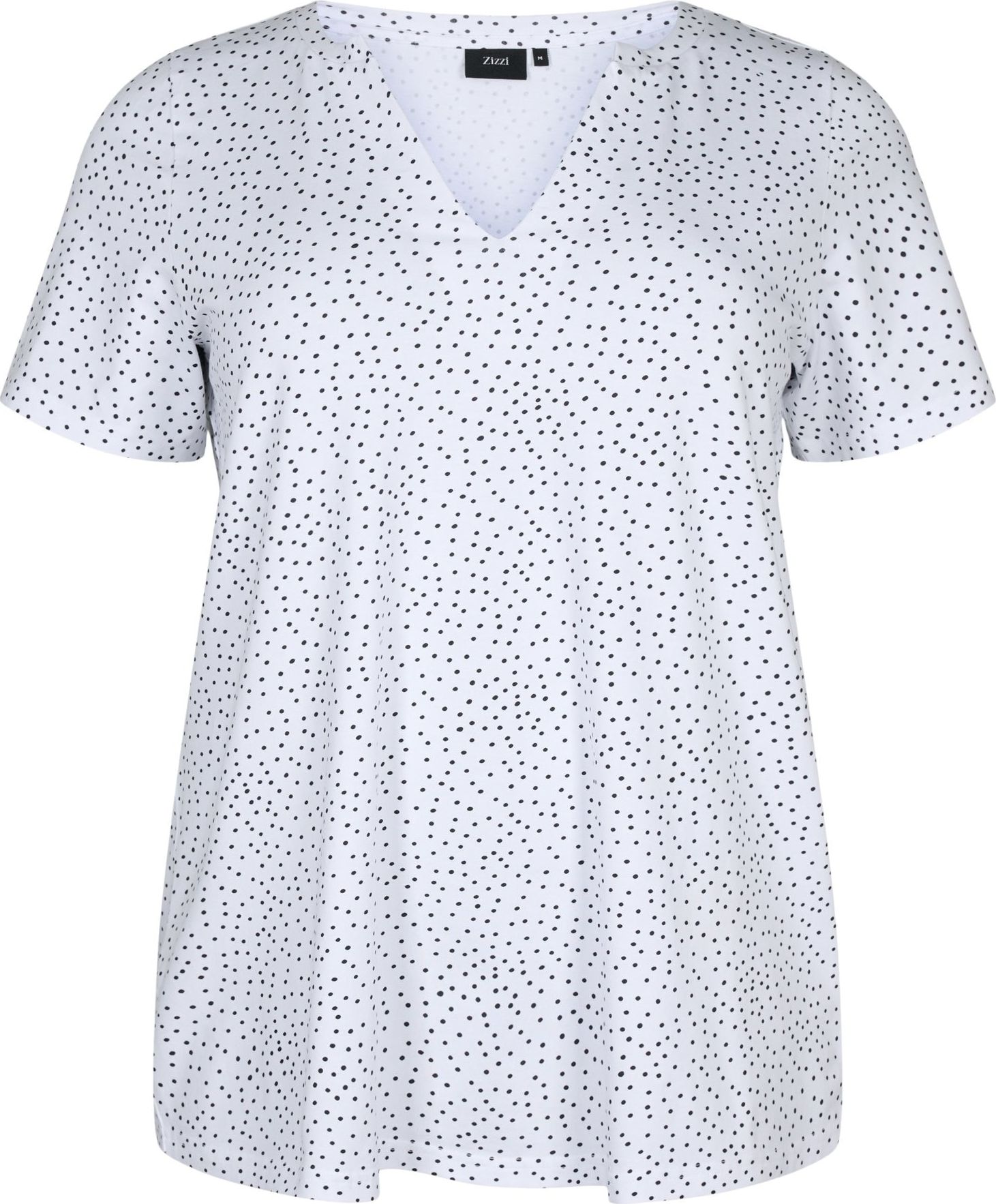 Zizzi Tričko 'EDORIT' černá / bílá