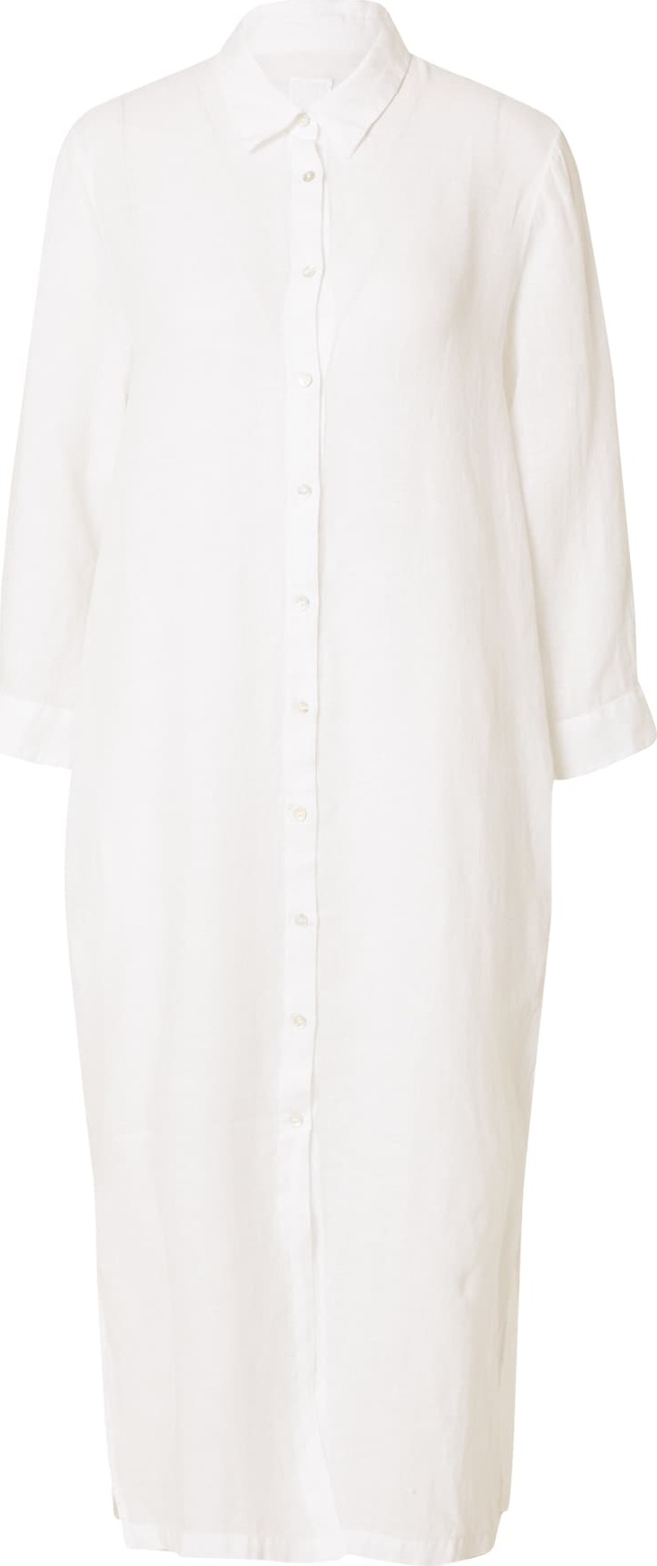 120% Lino Košilové šaty bílá