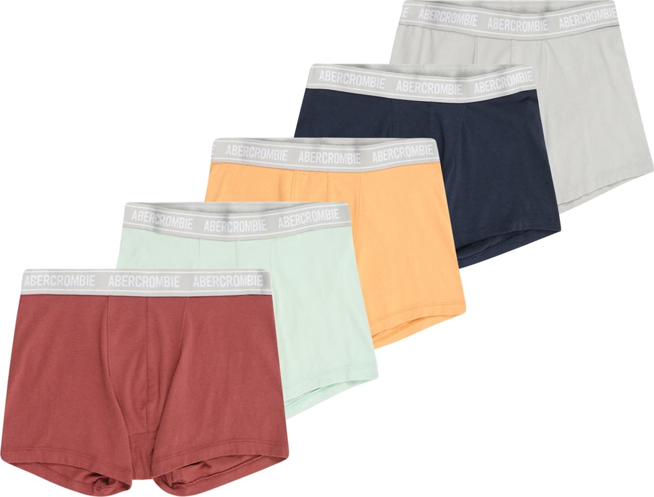 Abercrombie & Fitch Spodní prádlo námořnická modř / šedá / mátová / oranžová