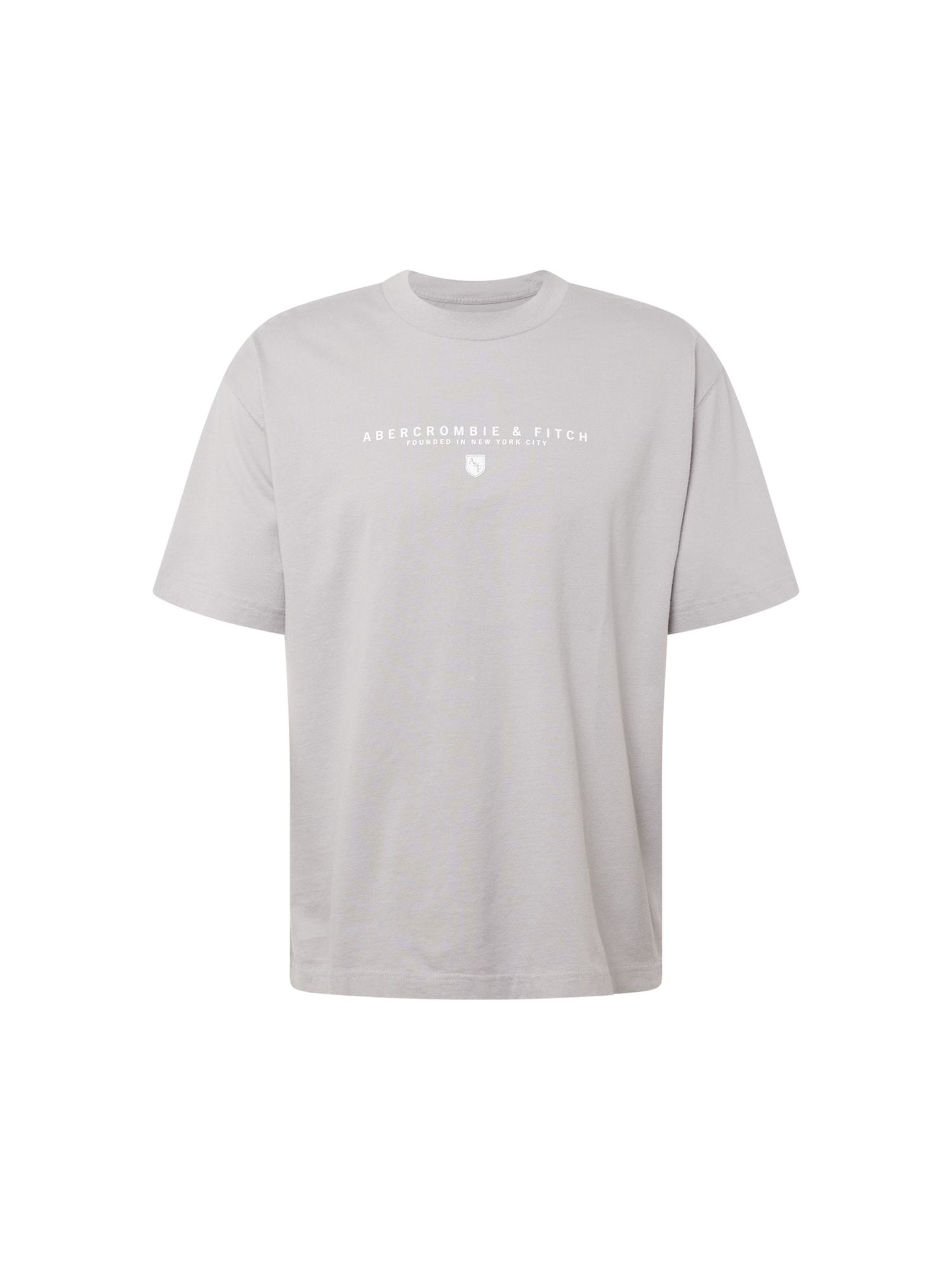 Abercrombie & Fitch Tričko světle šedá / bílá