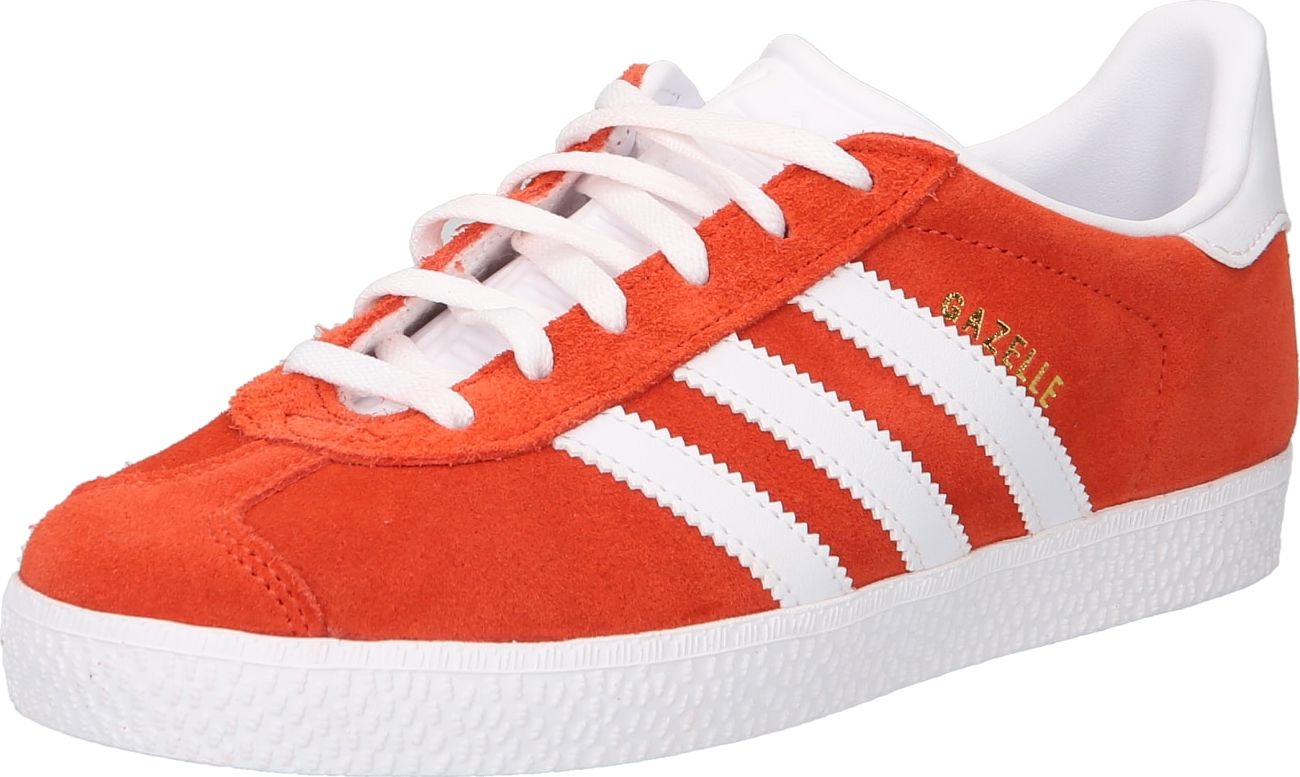 ADIDAS ORIGINALS Tenisky 'GAZELLE' zlatá / svítivě oranžová / bílá