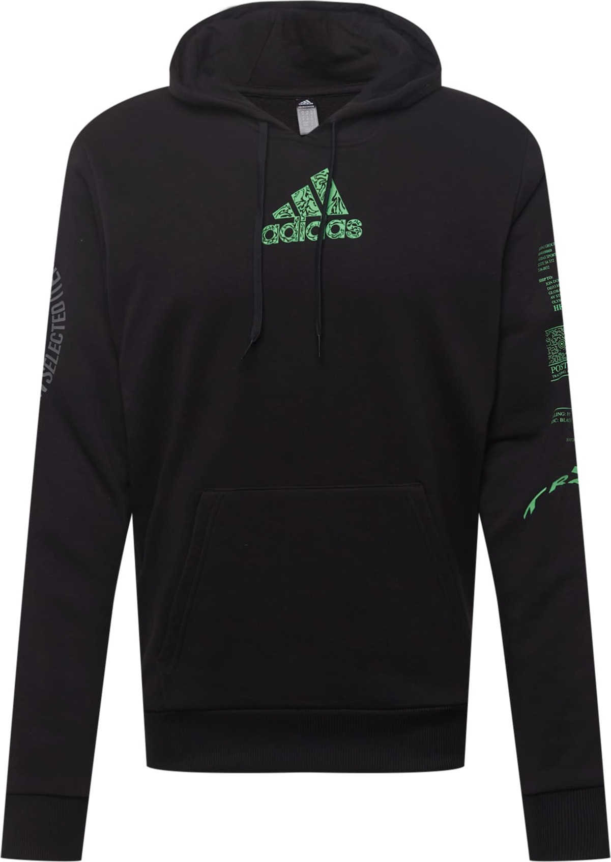 ADIDAS PERFORMANCE Sportovní mikina šedá / zelená / černá / bílá