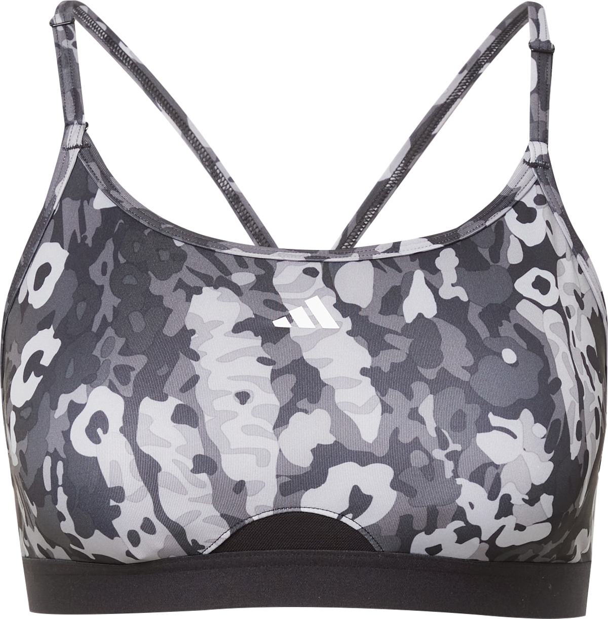 ADIDAS PERFORMANCE Sportovní podprsenka šedá / tmavě šedá / černá