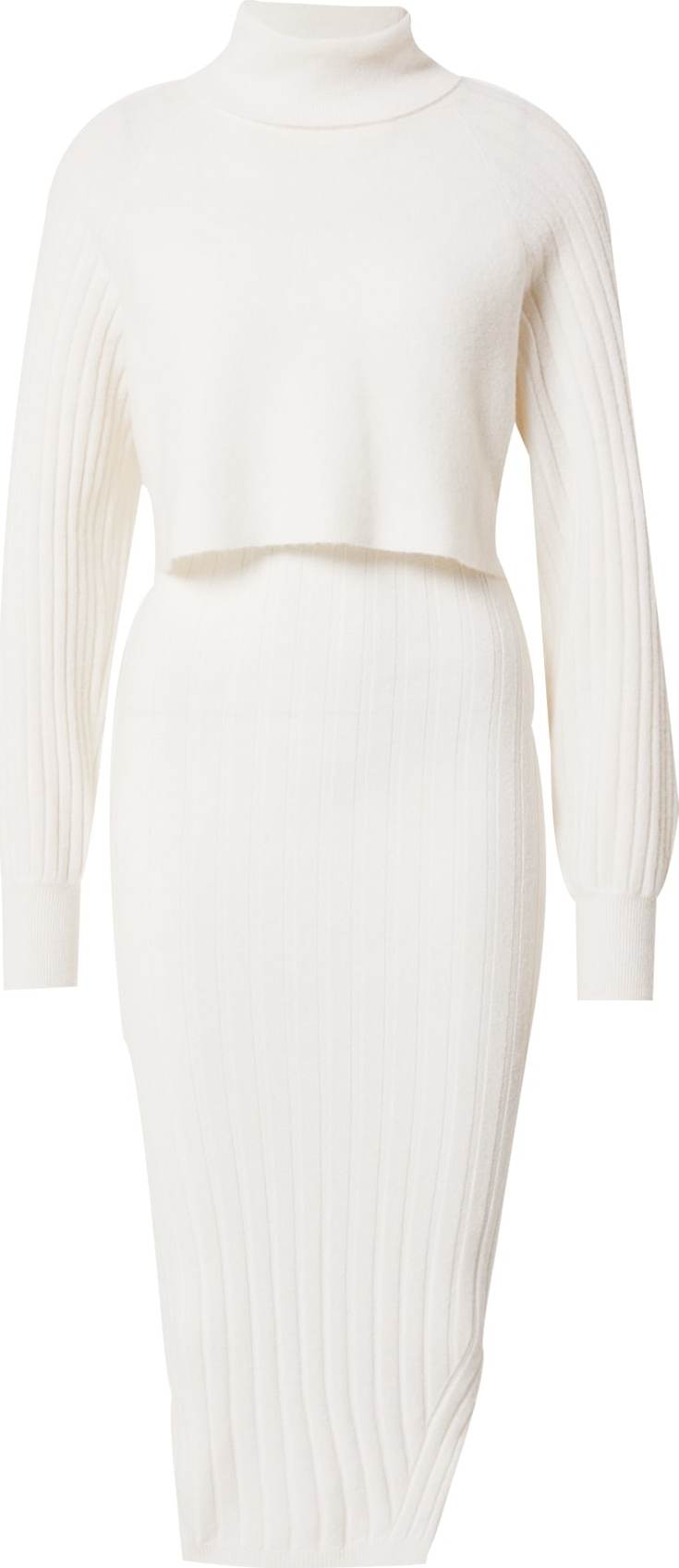 AllSaints Úpletové šaty 'Margot' přírodní bílá