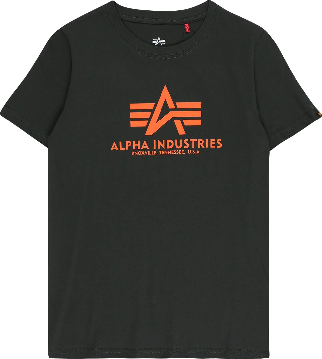 ALPHA INDUSTRIES Tričko jedle / tmavě oranžová