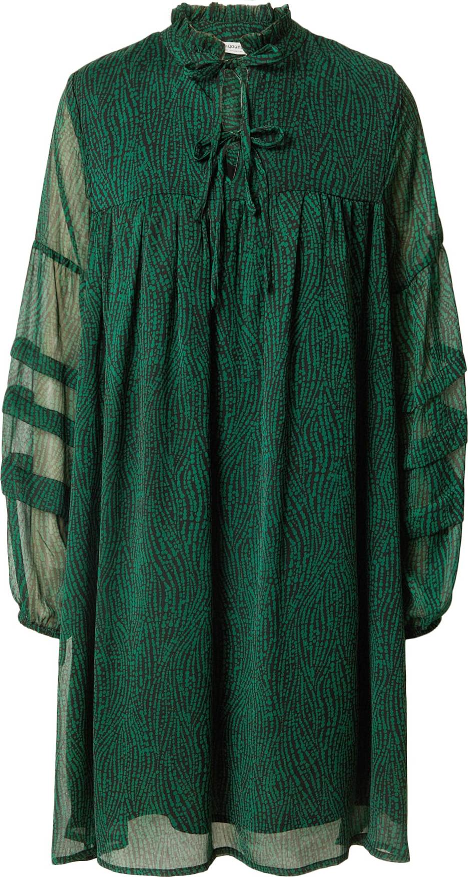 b.young Šaty 'Byhima' smaragdová / černá