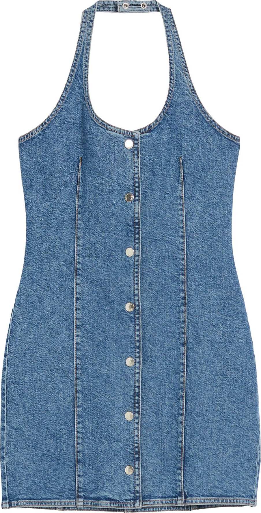 Bershka Šaty modrá džínovina