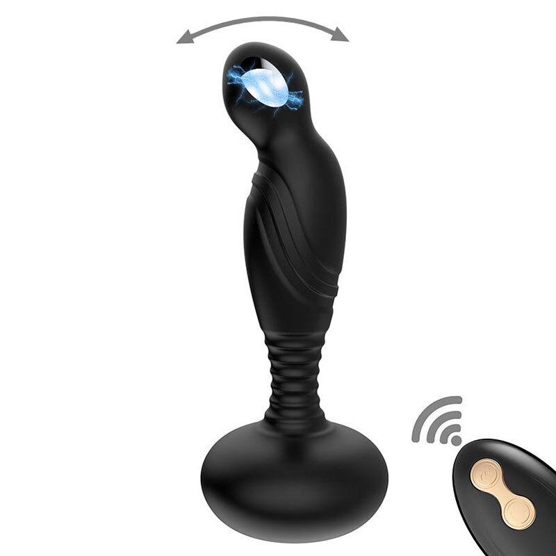 BASIC X Ralph stimulátor prostaty s pohyblivou špičkou a elektrostimulací černý BASIC X