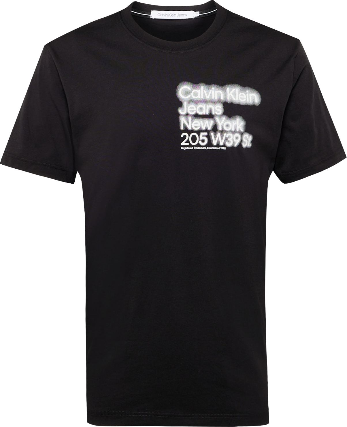 Calvin Klein Jeans Tričko černá / bílá