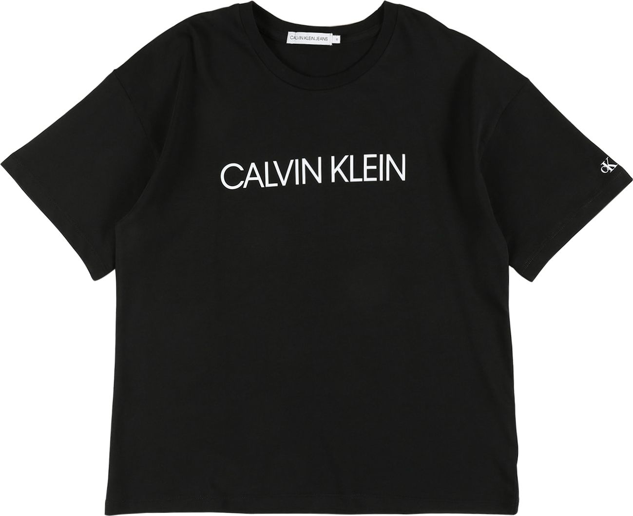 Calvin Klein Jeans Tričko černá / bílá