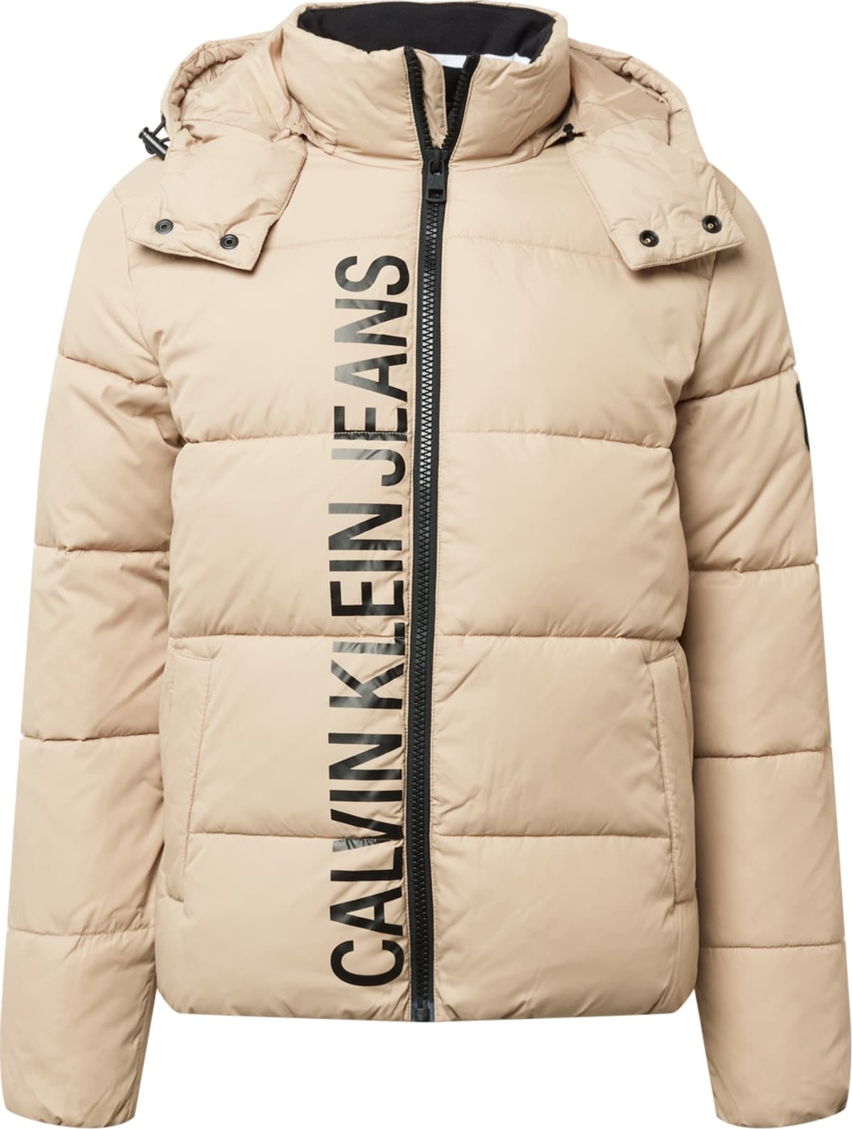 Calvin Klein Jeans Zimní bunda béžová / černá