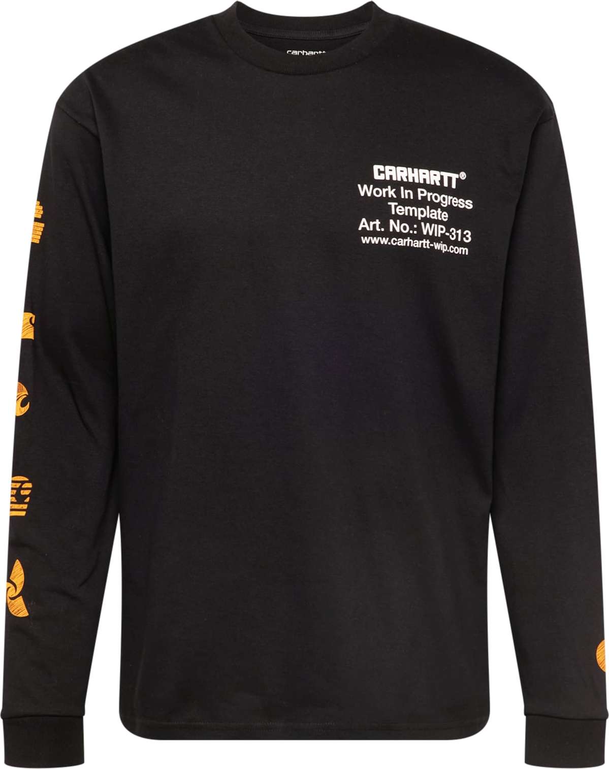 Carhartt WIP Tričko 'Linograph' jasně oranžová / černá / bílá