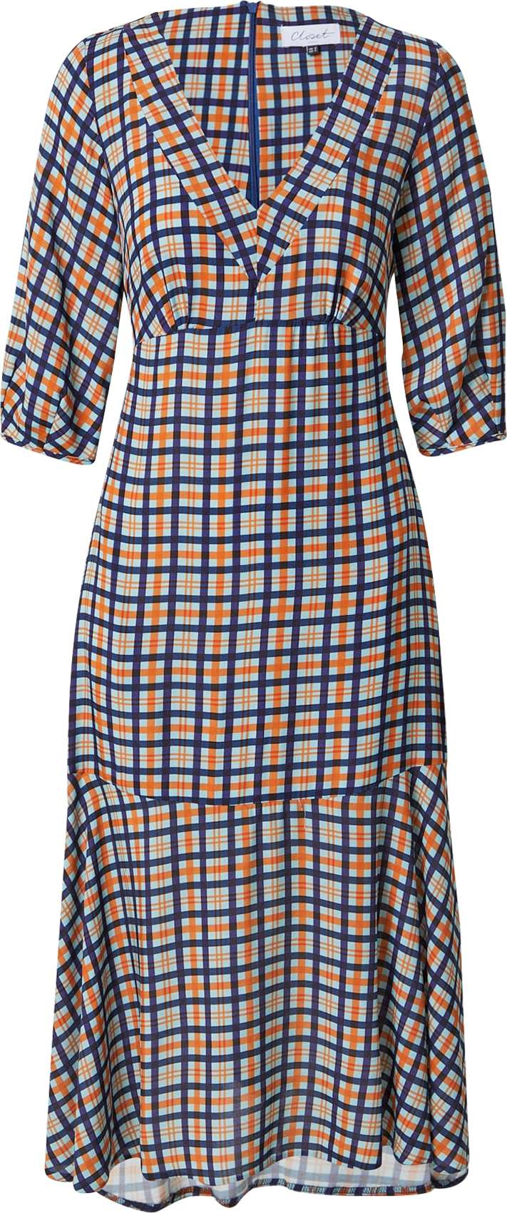Closet London Šaty námořnická modř / světlemodrá / oranžová