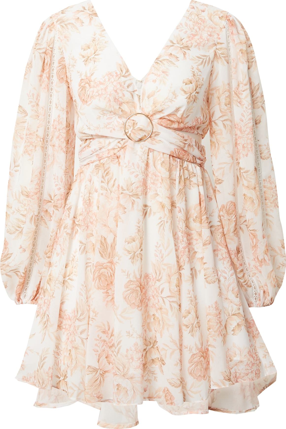 Forever New Šaty 'Billie' béžová / růžová / bílá