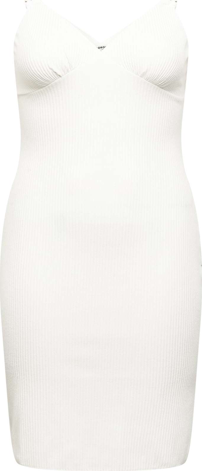 GLAMOROUS CURVE Šaty offwhite