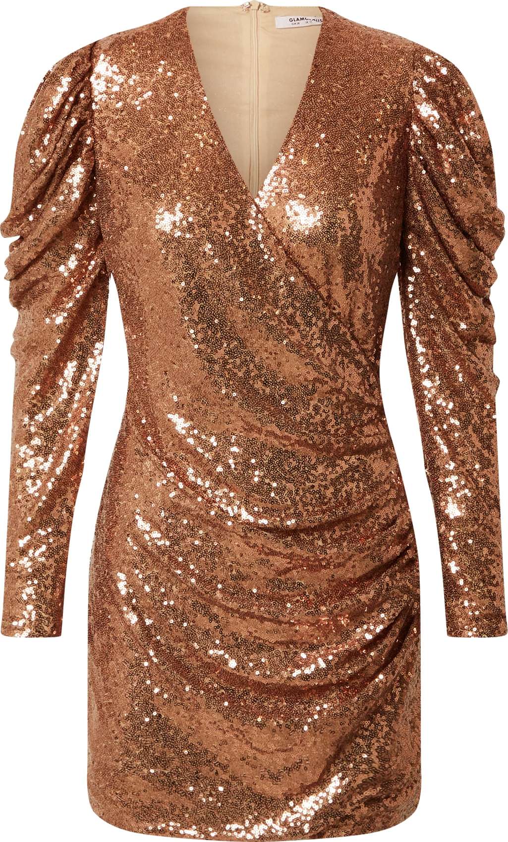 GLAMOROUS Koktejlové šaty bronzová