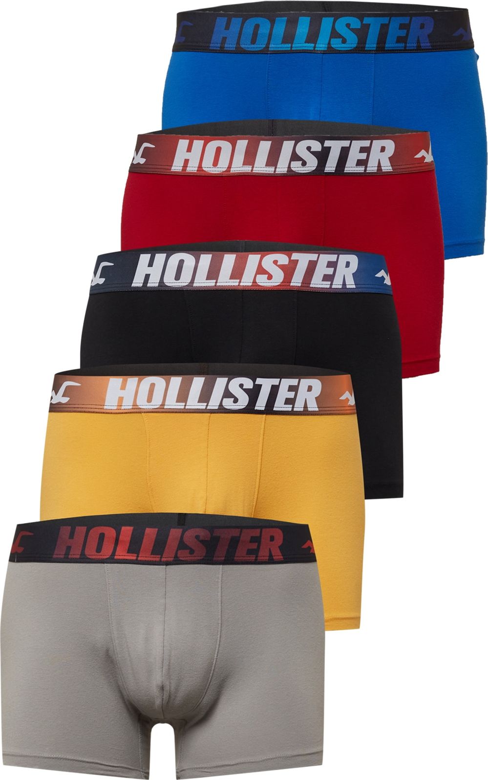 HOLLISTER Boxerky béžová / modrá / žlutá / tmavě červená / černá