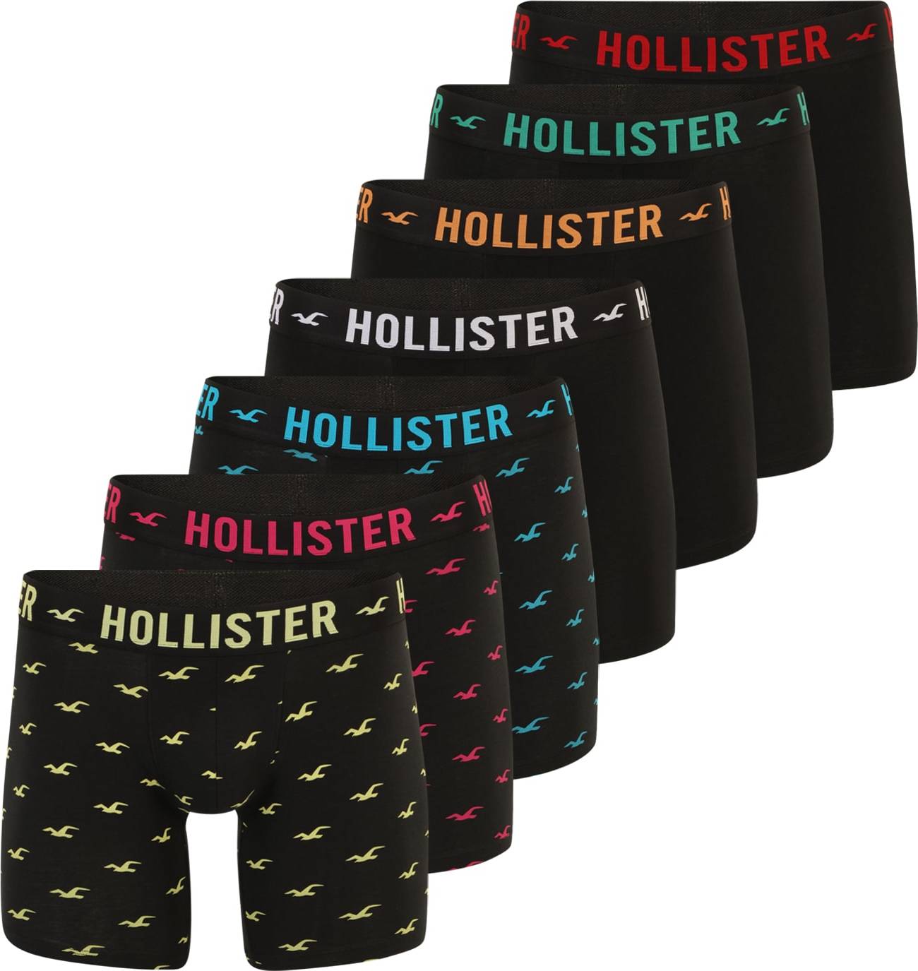 HOLLISTER Boxerky mix barev / černá