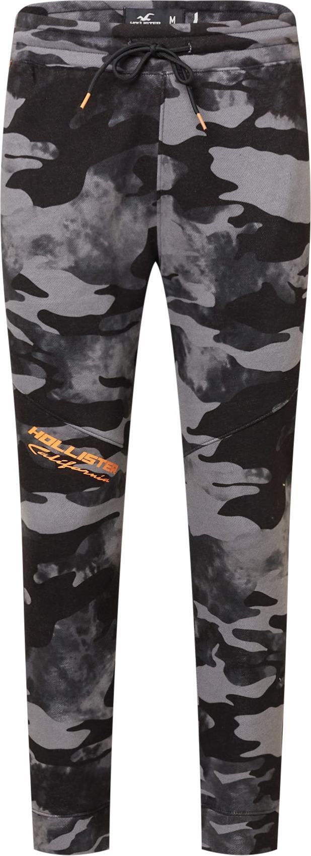 HOLLISTER Kalhoty 'ALL DAY GAME PLAY' šedá / tmavě šedá / černá
