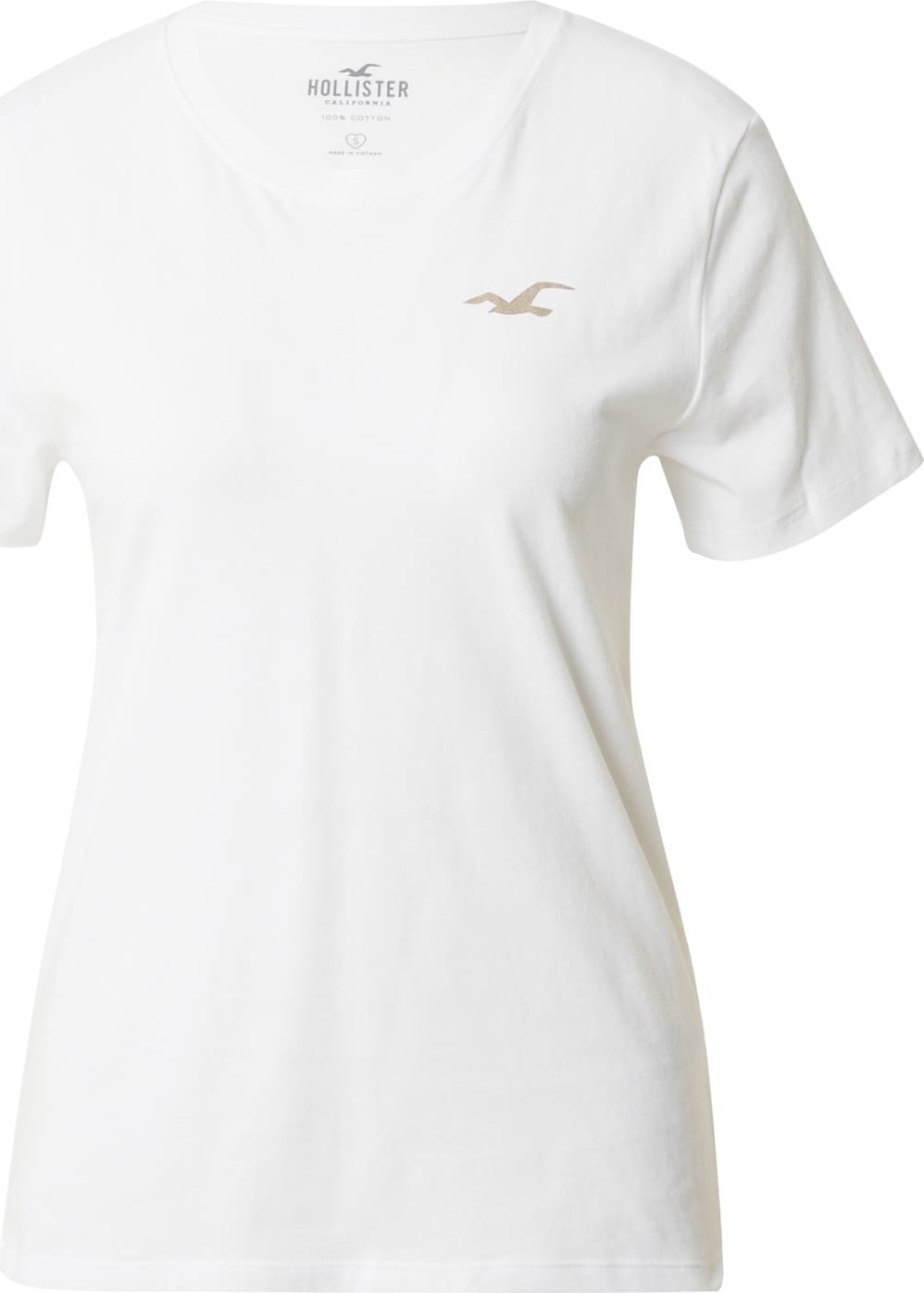 HOLLISTER Tričko béžová / černá / bílá