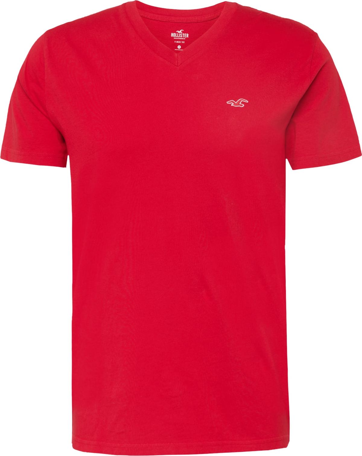 HOLLISTER Tričko červená / bílá