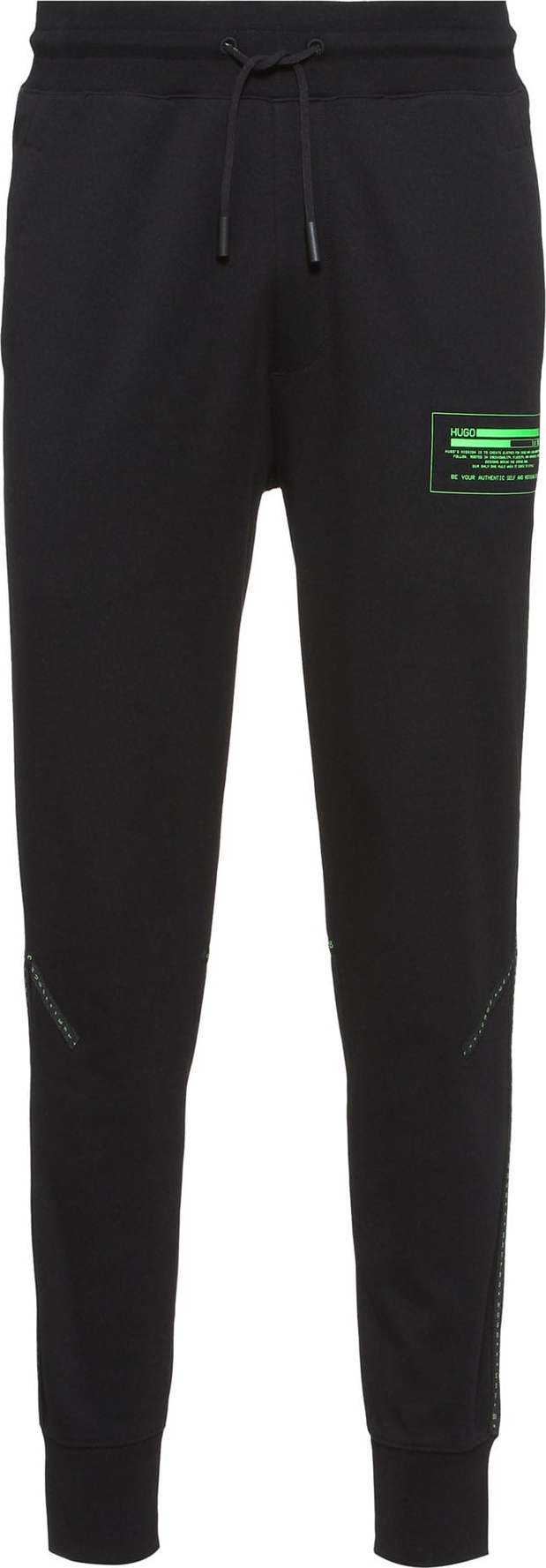 HUGO Kalhoty 'Dorby' svítivě zelená / černá