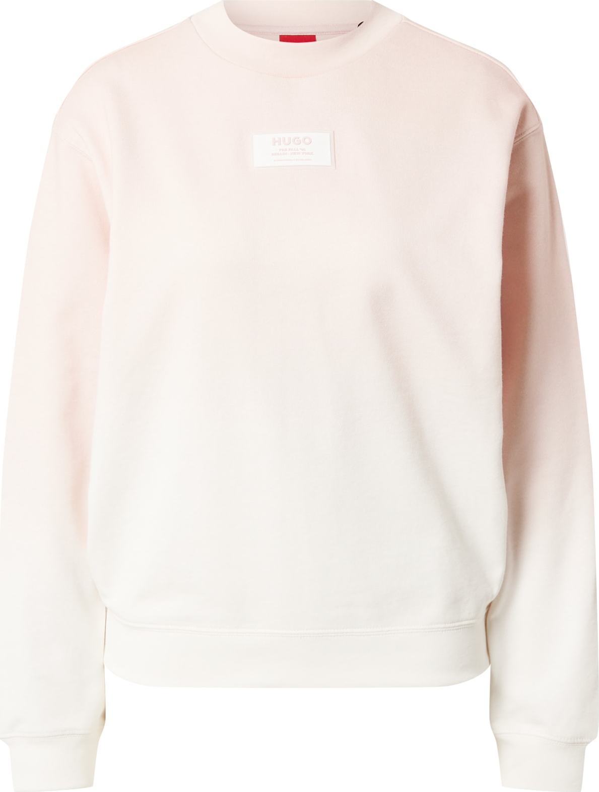 HUGO Mikina pastelově růžová / bílá