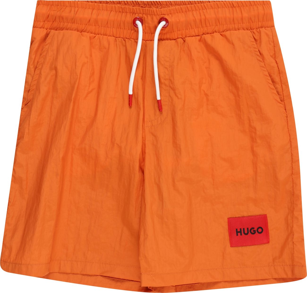 HUGO Plavecké šortky oranžová / červená / černá