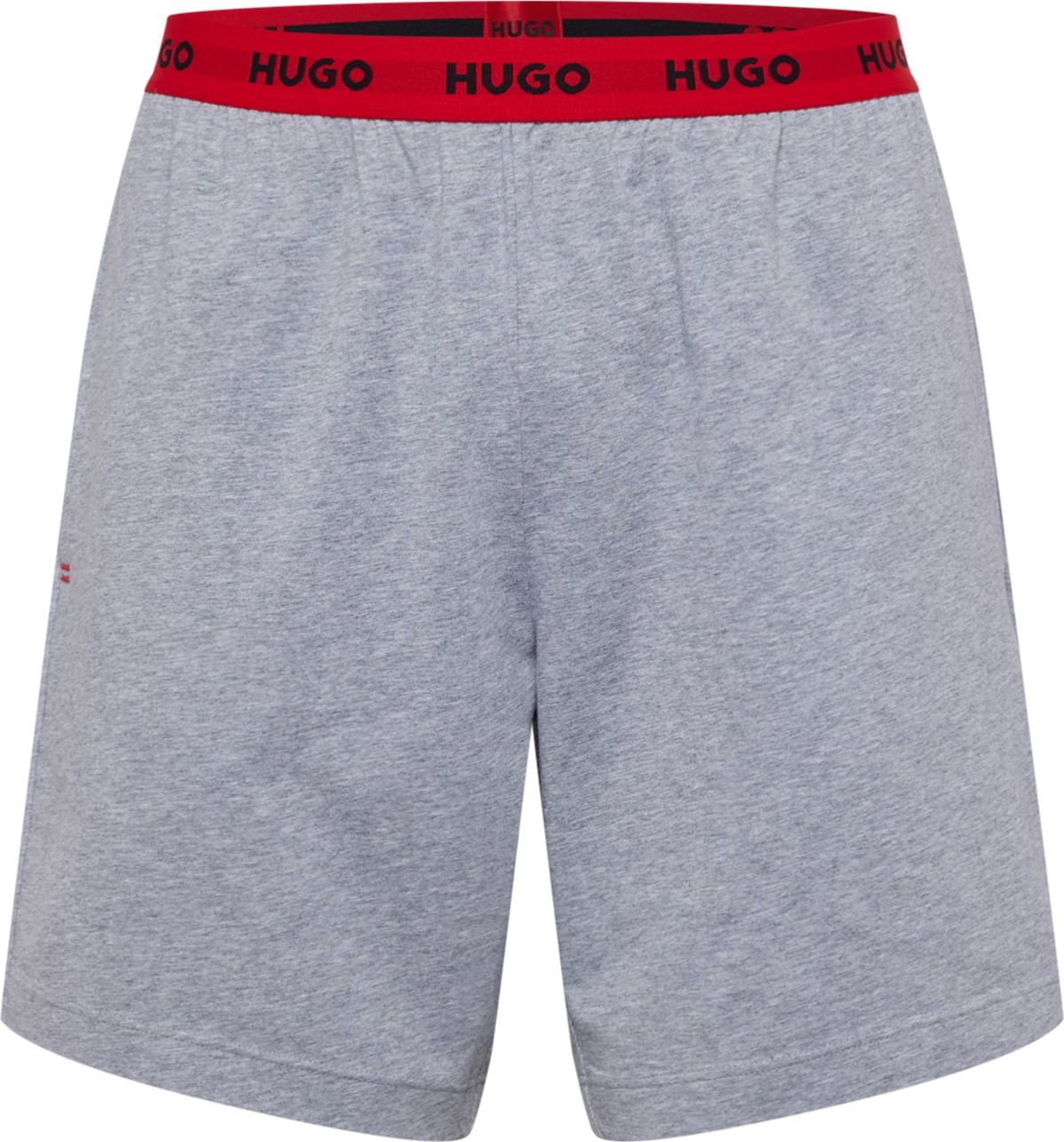 HUGO Pyžamové kalhoty 'Linked' šedá / červená / černá