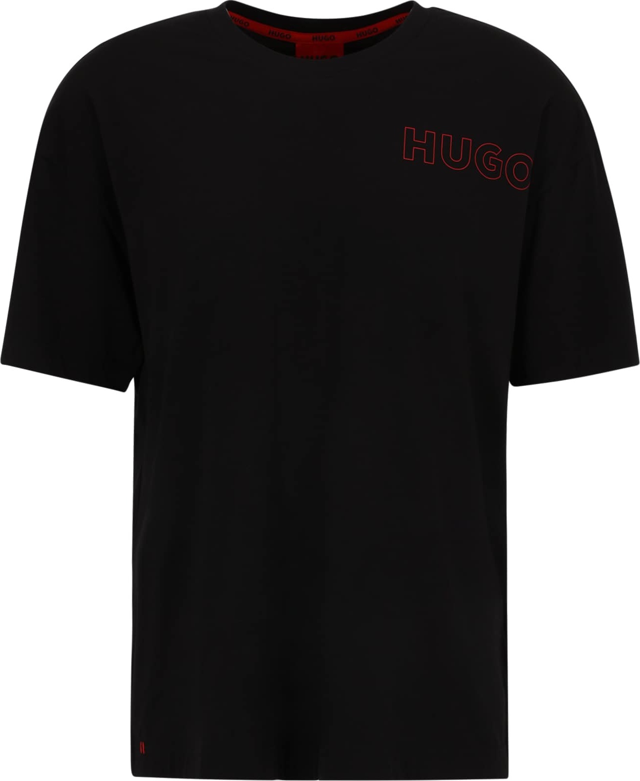 HUGO Tričko 'Unite' červená / černá