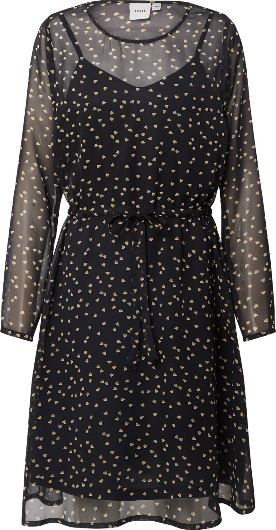 ICHI Šaty 'Ihbetty' béžová / černá