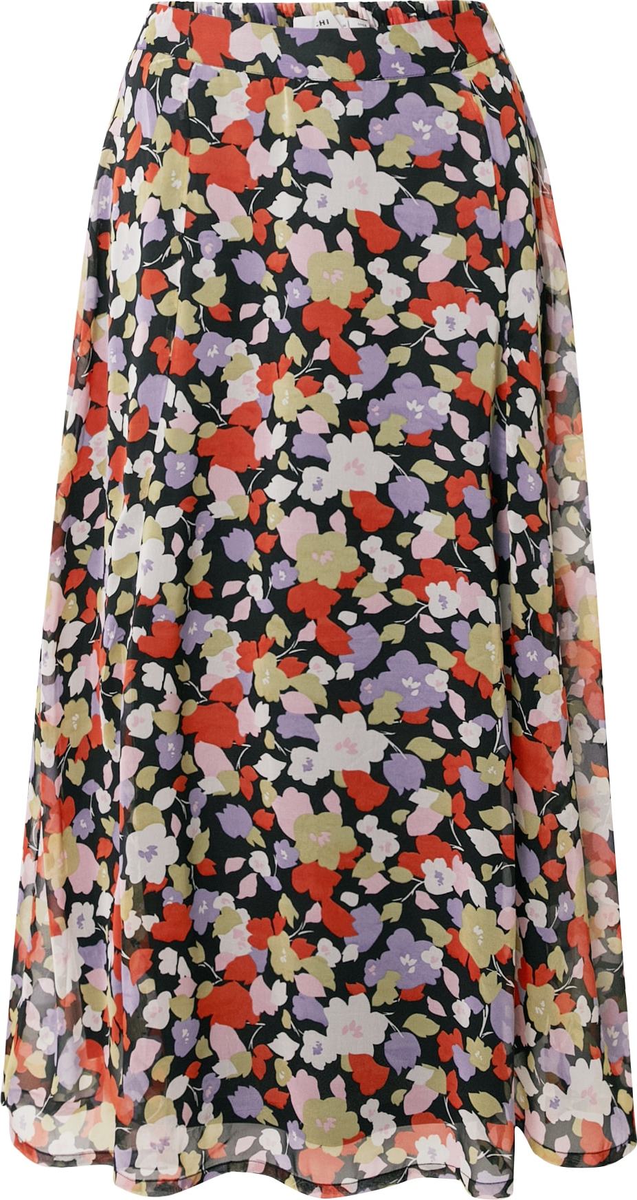 ICHI Sukně 'RUTI' mix barev / černá