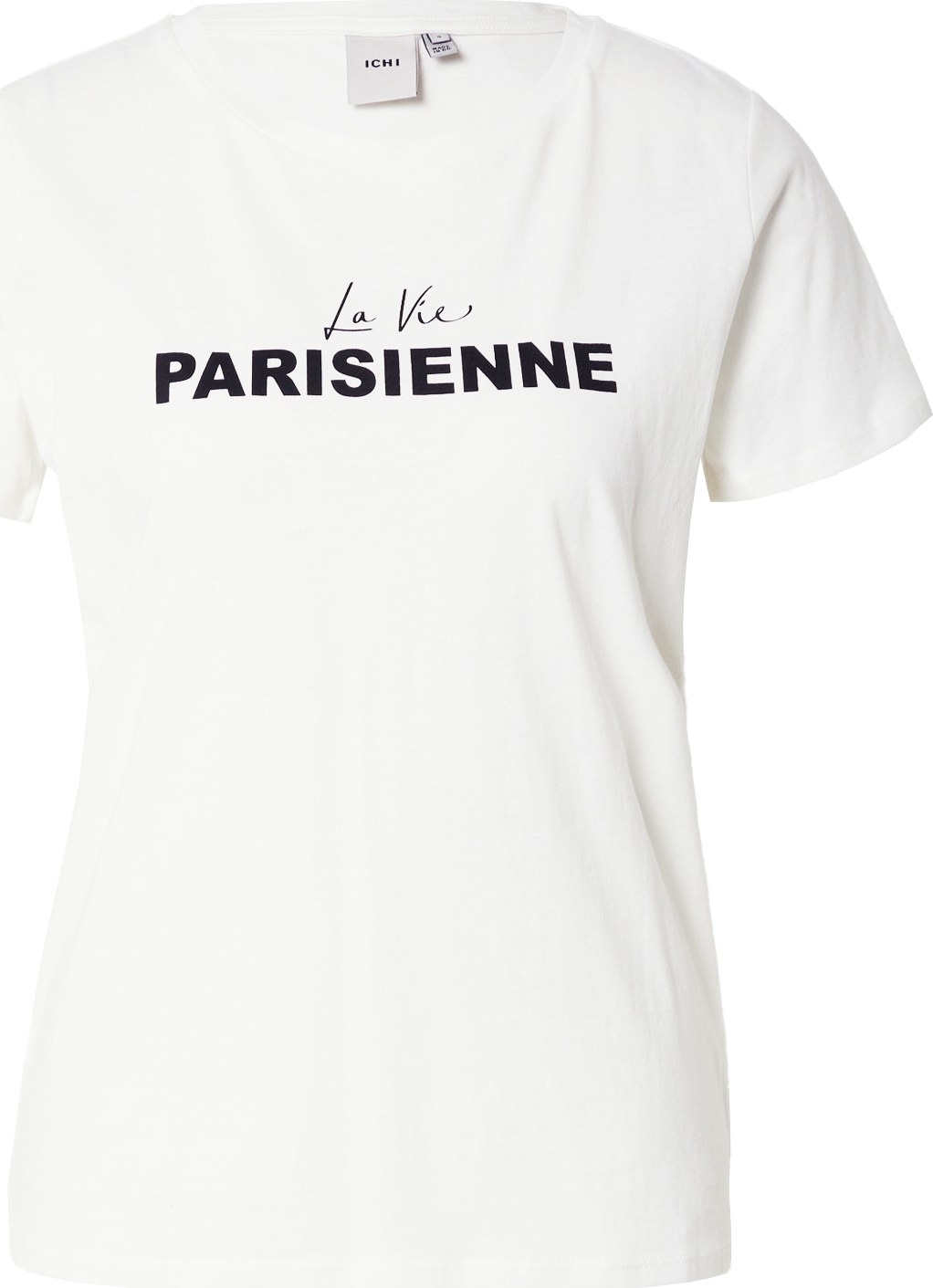 ICHI Tričko 'CAMINO' černá / bílá