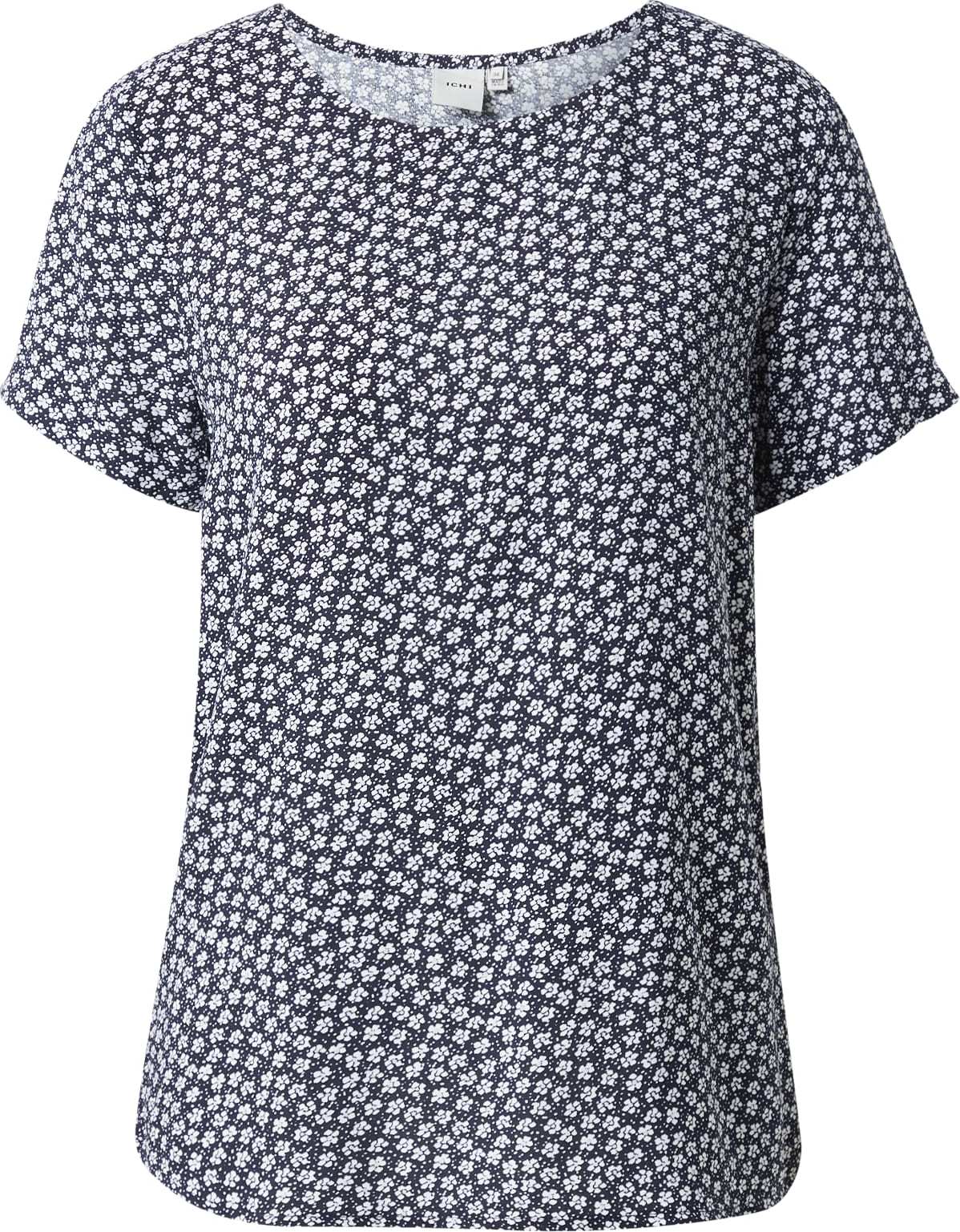 ICHI Tričko 'VERA' černá / bílá