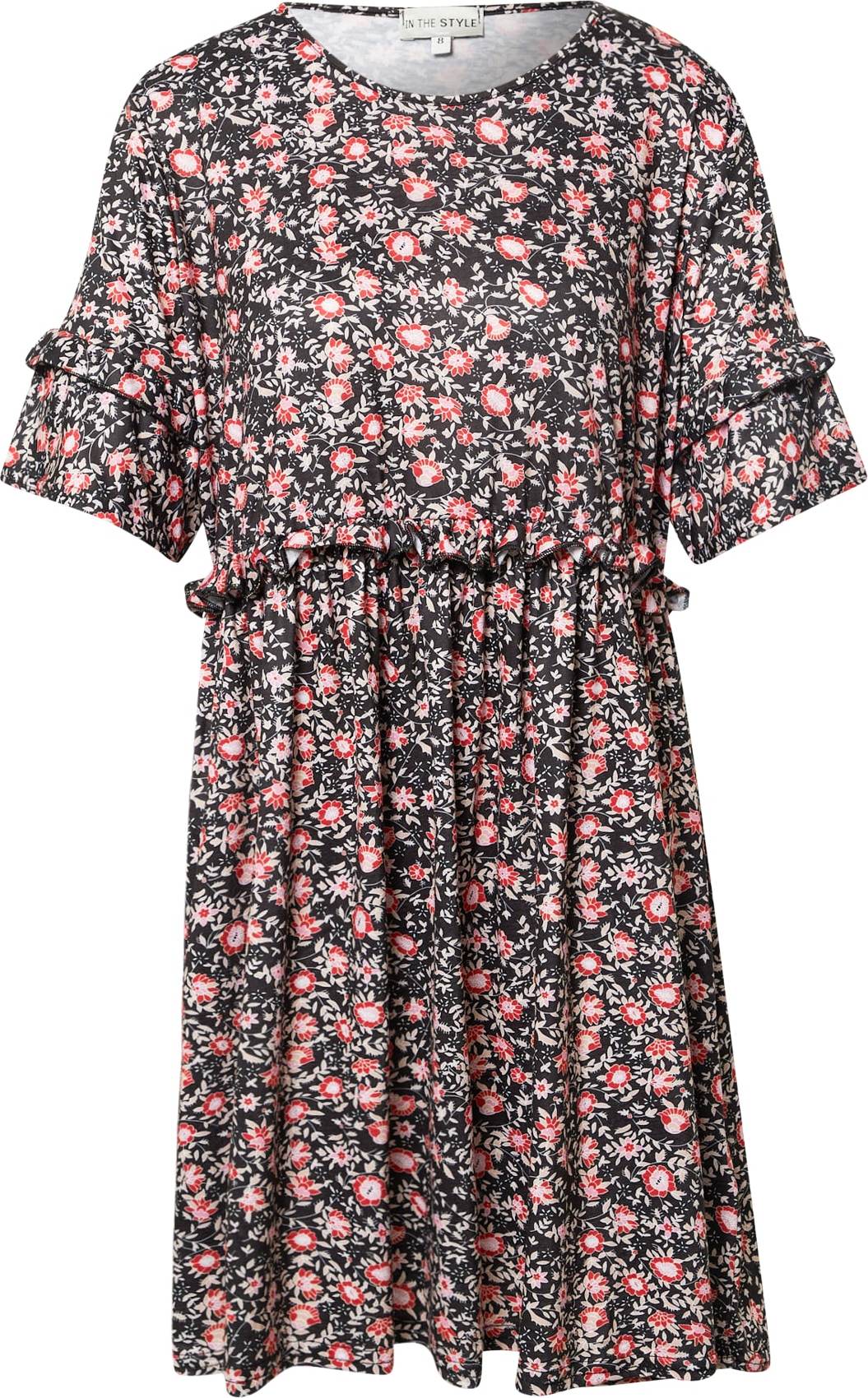 In The Style Šaty růžová / červená / černá / bílá