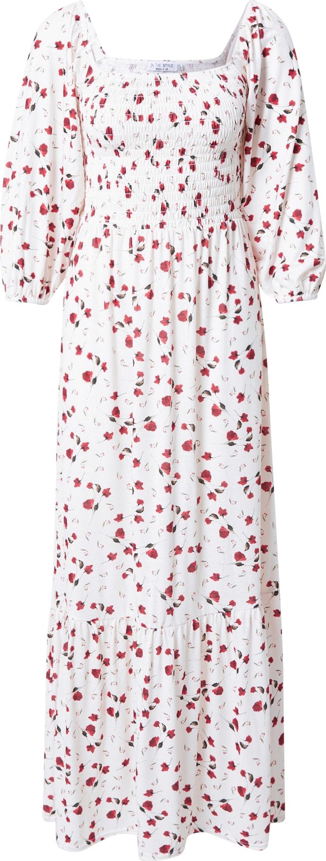 In The Style Šaty zelená / červená / bílá