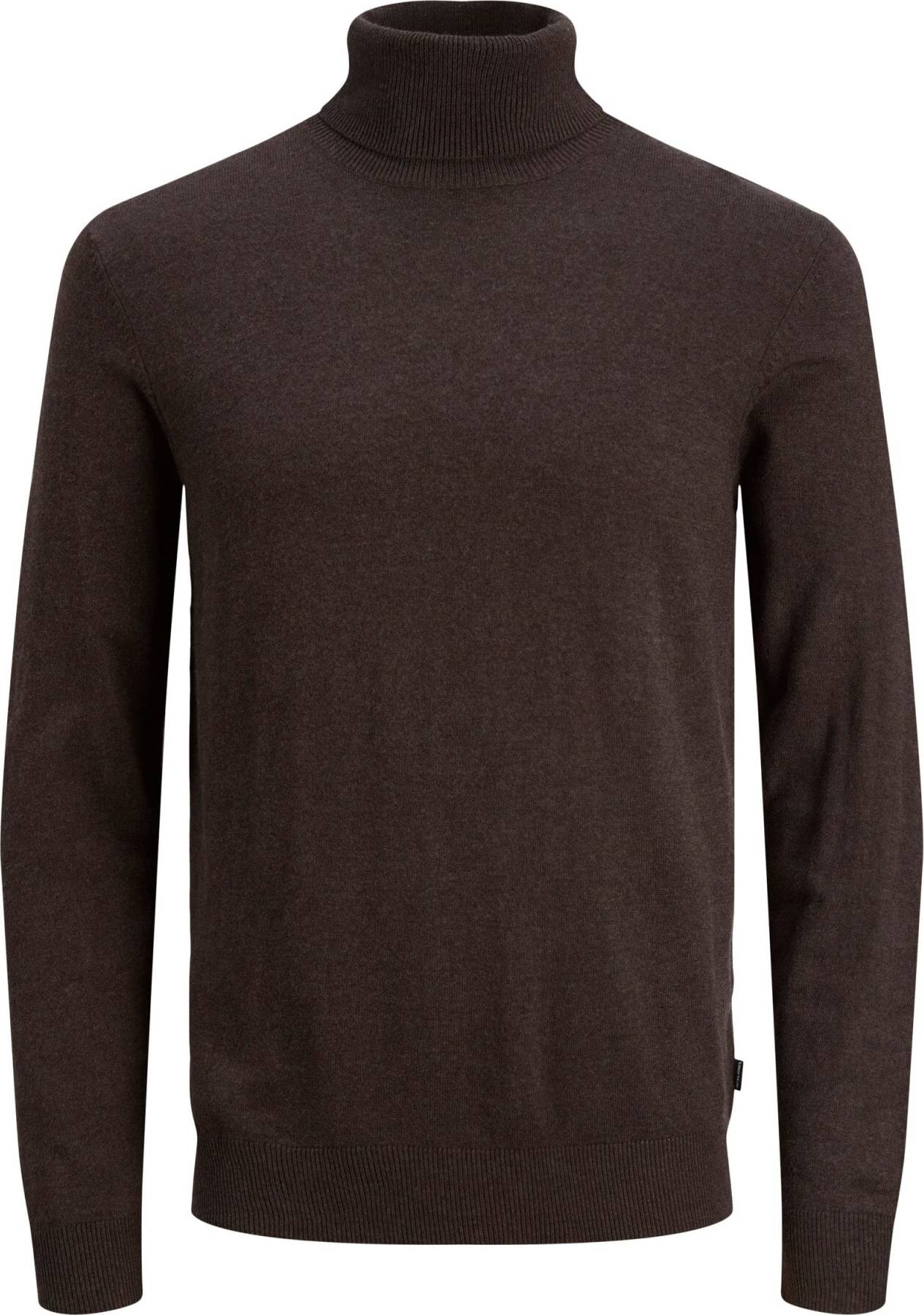 JACK & JONES Svetr 'Emil' tmavě hnědá